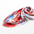 Custom Colorful Silk Crepe Georgette X-Large Beach Dress Scarf